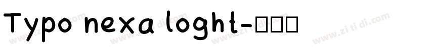 Typo nexa loght字体转换